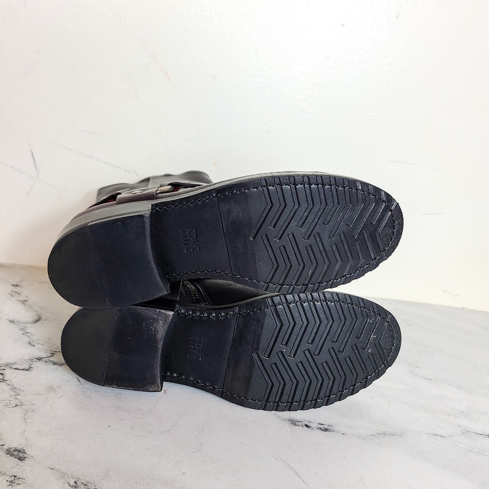 Frye Veronica Harness Black Red Short 7.5 - Picture 7 of 8